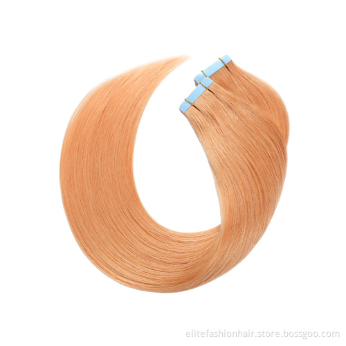 European Double Drawn Russian Human Hair Tape Hair Extension, High Quality Natural Remy Tape In Hair Extension